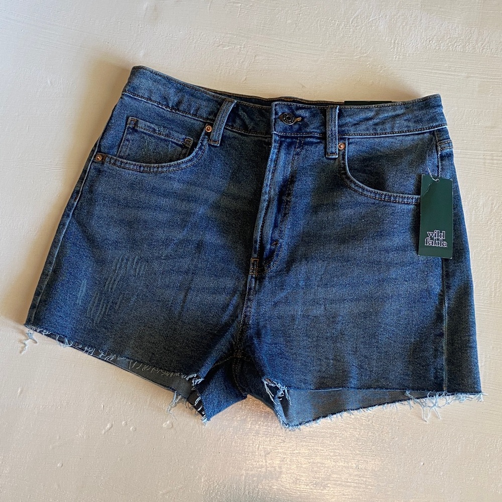 NWT wild fable Medium Wash high-rise denim cutoff shorts